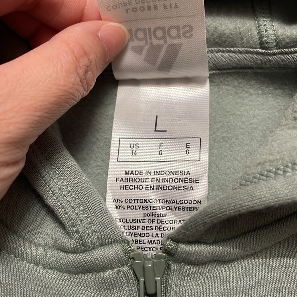 Adidas Kids Green Hoodie( size:L 14) - Picture 5 of 8